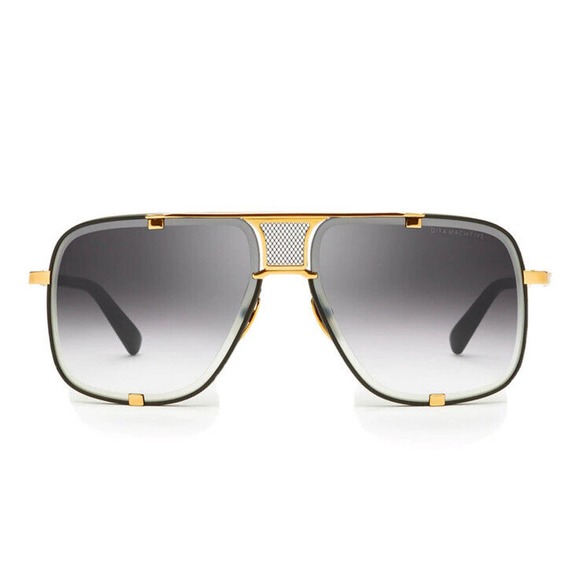 DITA Mach Five DRX 2087-A Matte Black Yellow Gold 18K / Gray Gradient Sunglasses - Picture 3 of 12